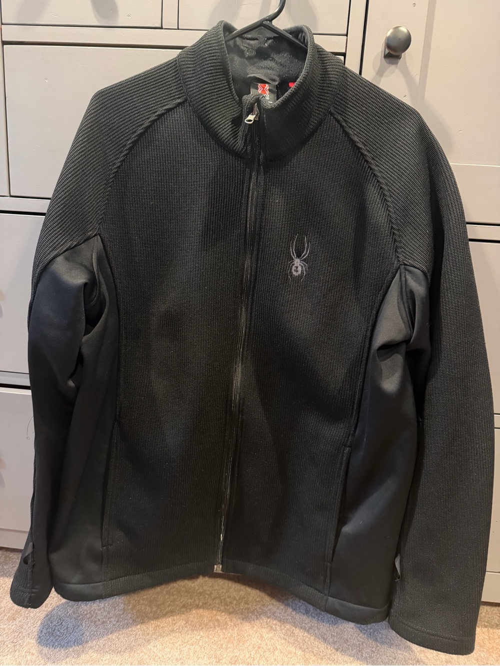 Spyder Men's Black Full Zip Athletic Jacket